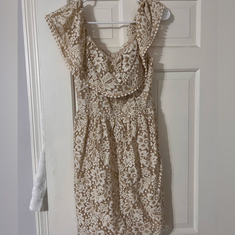 Altar’s State off the shoulder lace mini dress